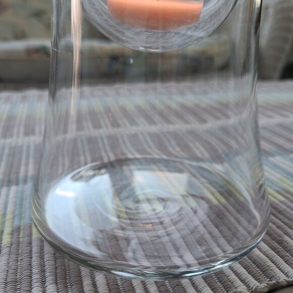 Home Interiors Two Piece Candle Holder Item 12289 Suspended Tealight Clear Glass - Picture 3 of 10